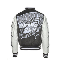 Retrovert "Rebirth" Men's Grey Varsity Jacket - SIZE Boutique