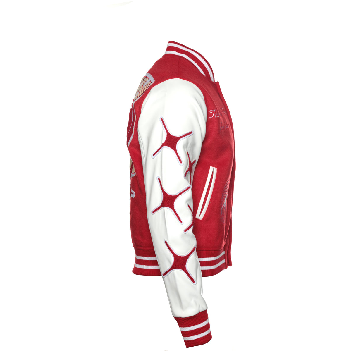 Retrovert "Rebirth" Men's Red Varsity Jacket - SIZE Boutique