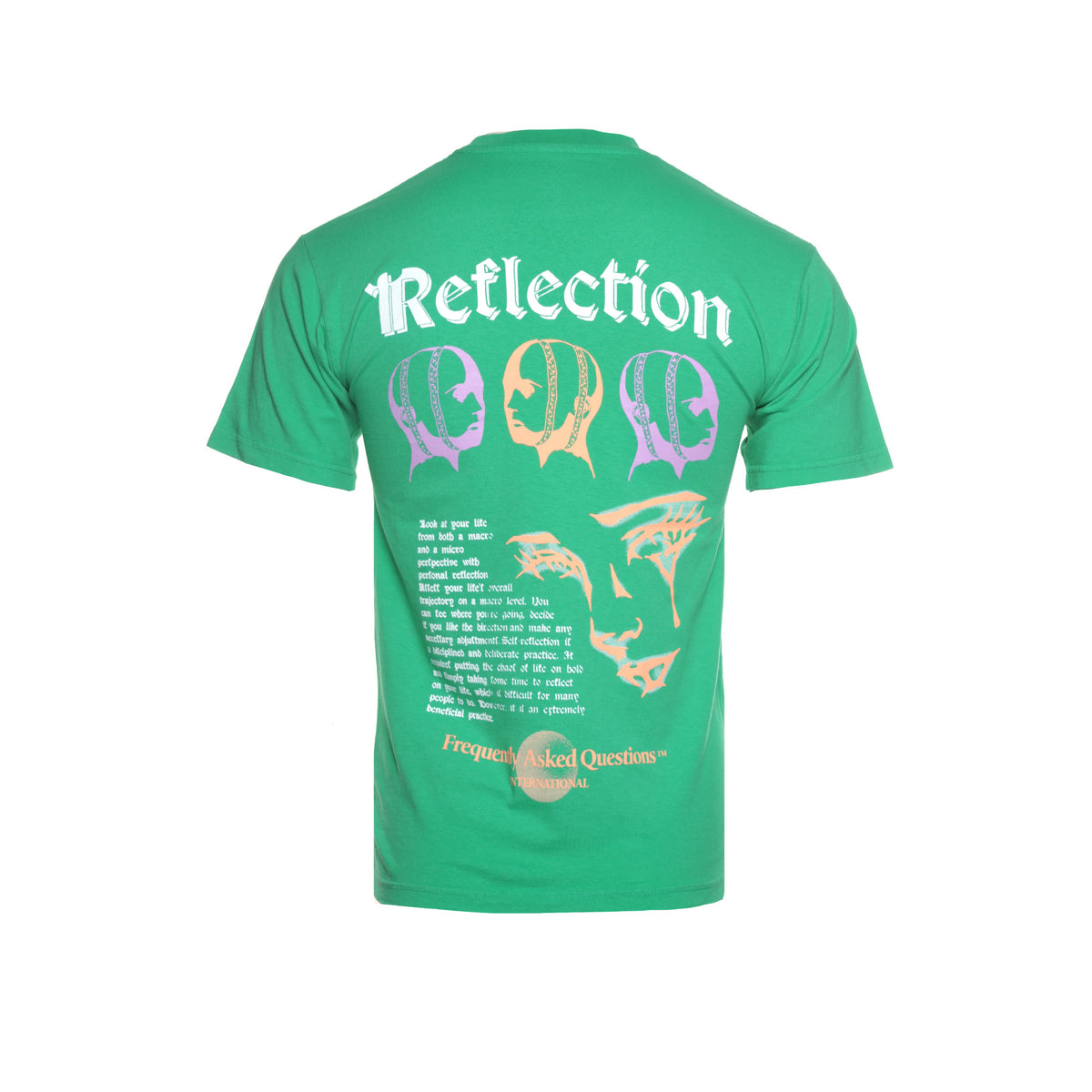 FAQ "Reflection" Men's Graphic SS Tee Green - SIZE Boutique