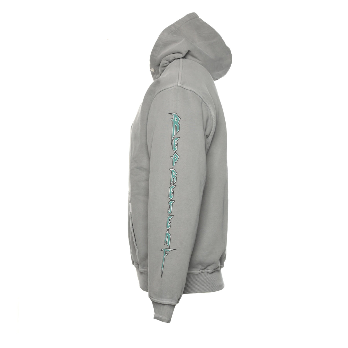 Represent Clo. Rock Logo Men's Grey SS Hoodie - SIZE Boutique