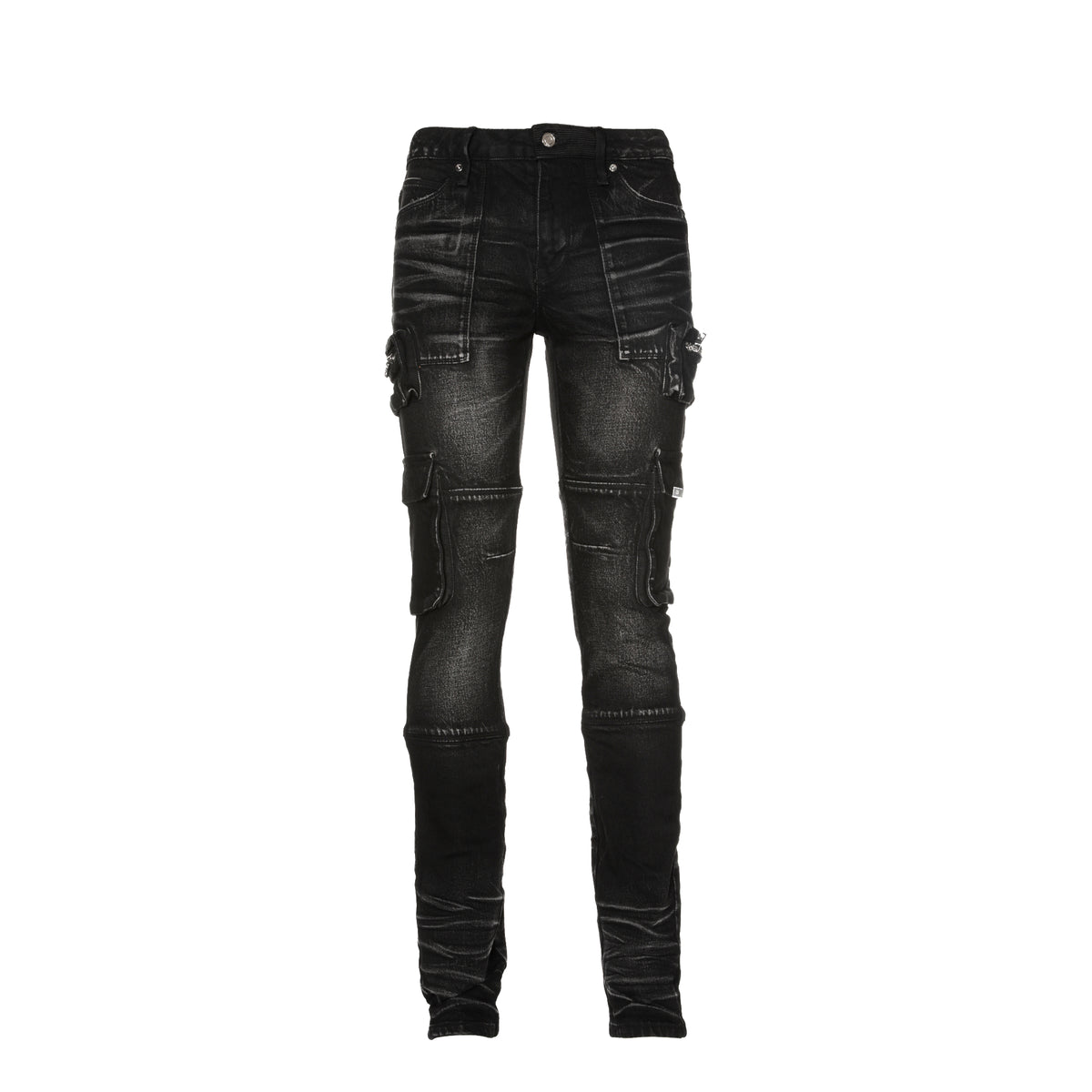 RtA Brand Slate Cargo Men's Black Vintage Jean - SIZE Boutique