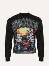 Mixed Emotions Sunrise Black Thermal LS Tee - SIZE Boutique