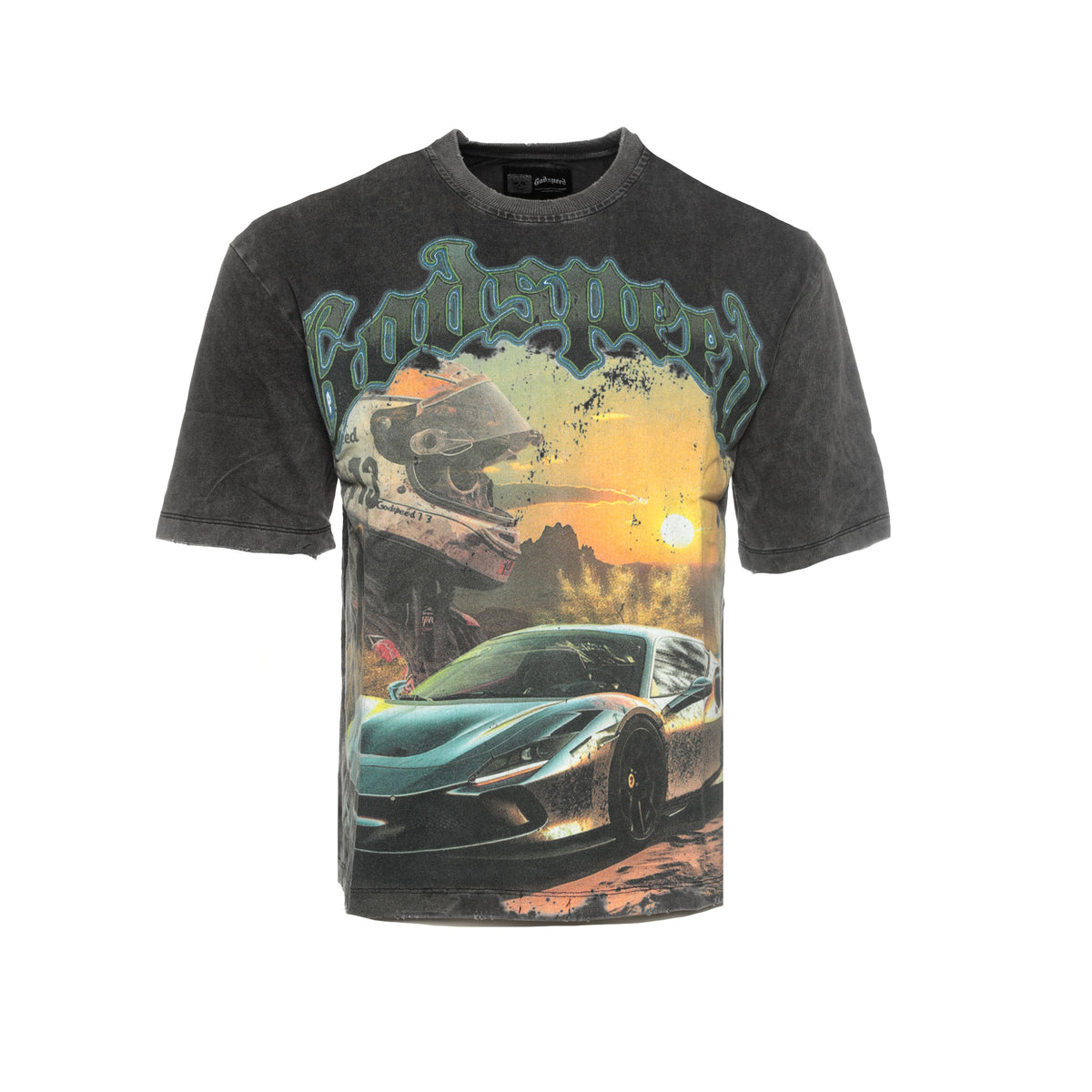 Godspeed "Sunset Drift" Men's Black SS Men's Tee - SIZE Boutique