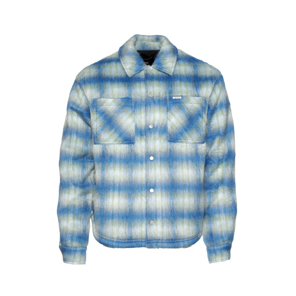 Represent Men's Textured Overshirt Electric Blue - SIZE Boutique