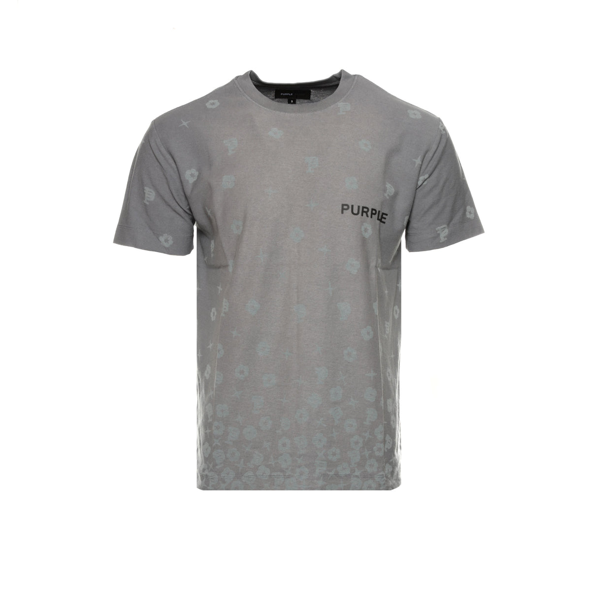 Purple Brand Grey Scattered Monogram Men's SS Tee - SIZE Boutique