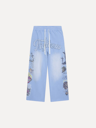 Jesus Sweatpants Blue