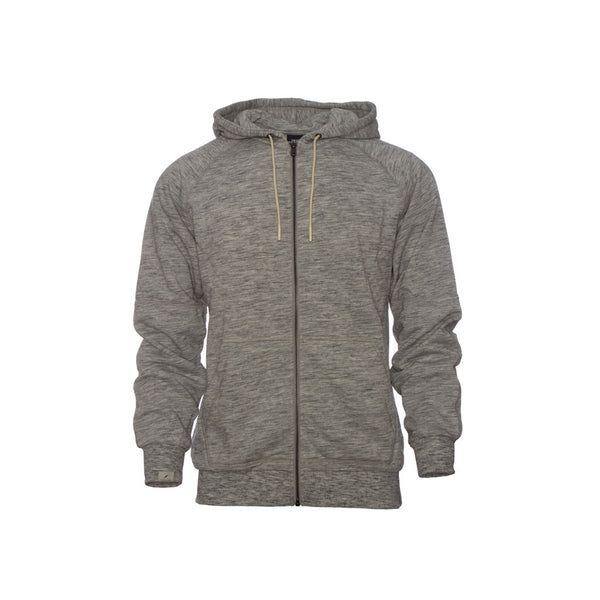 Publish Terry Zip Knit Hoodie-Grey Front