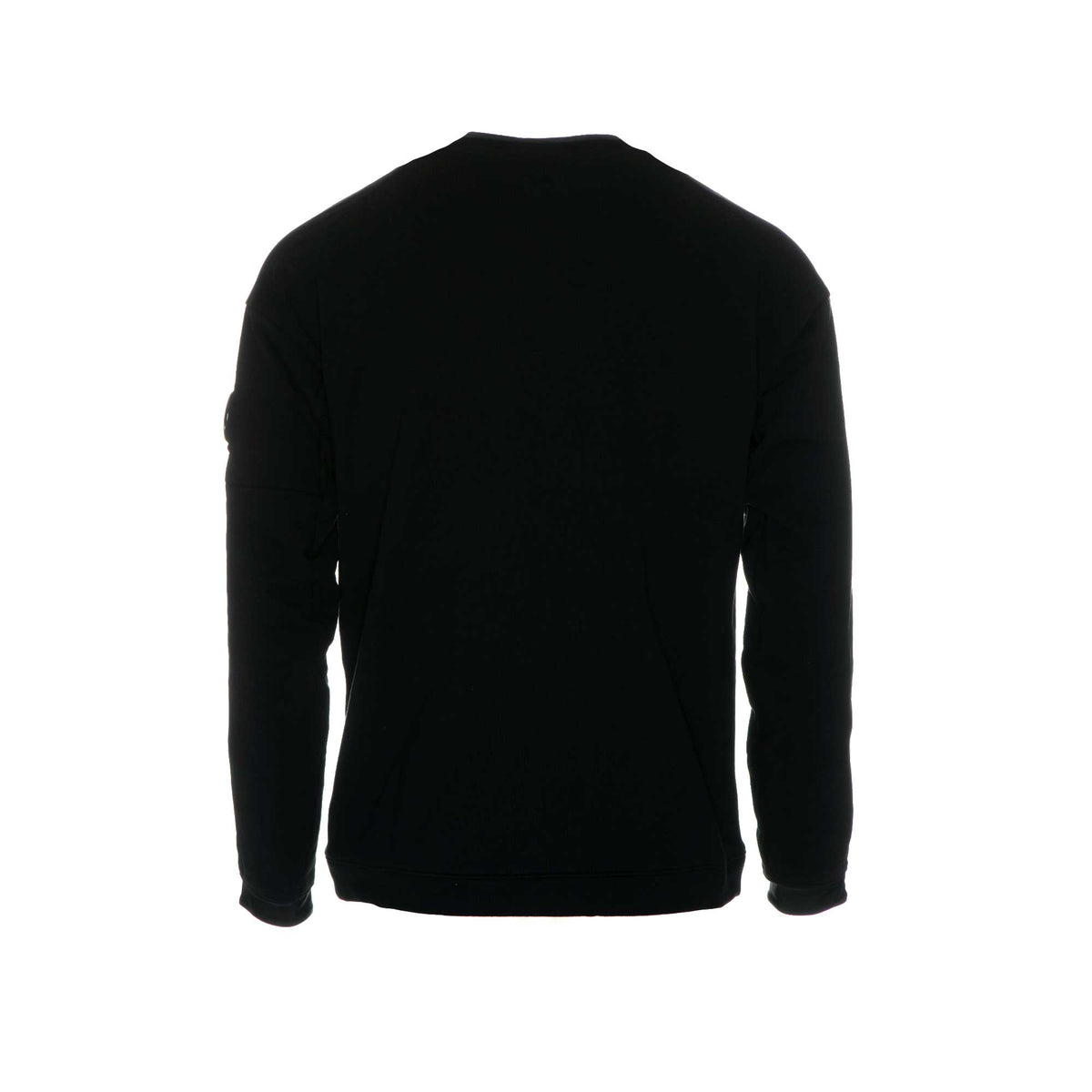 C.P. Company Diagonal Fleece Lens Crew Sweatshirt in Black
