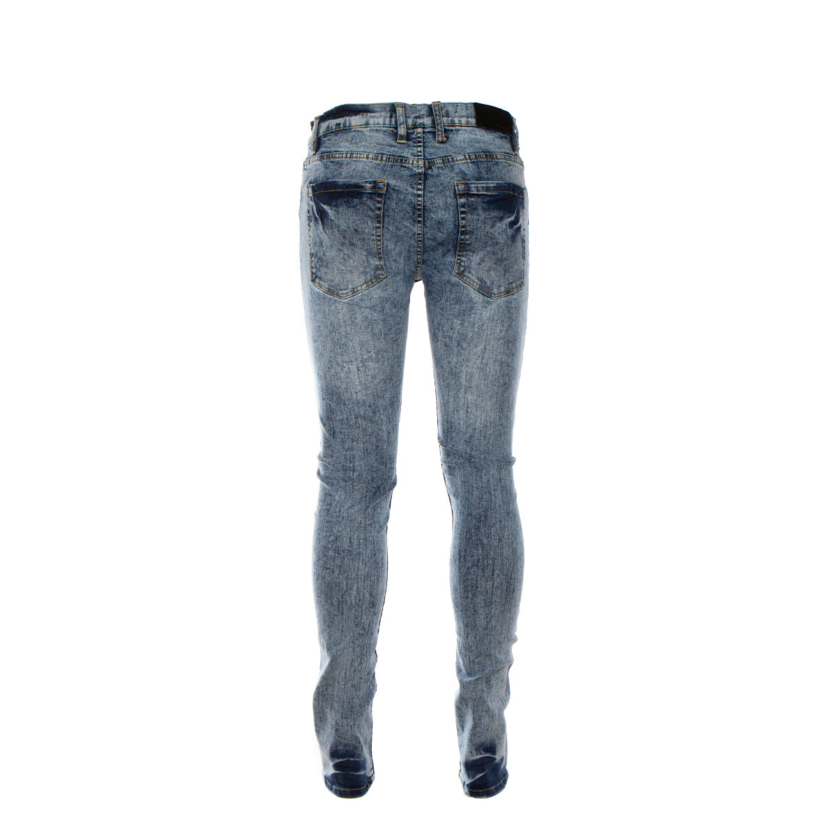 Black Denim Acid Wash Men's Jeans Blue
