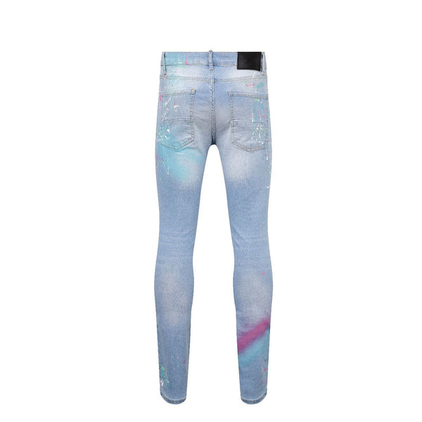 7th Heaven London Ani Paint Sim Fitted Men's Jeans
