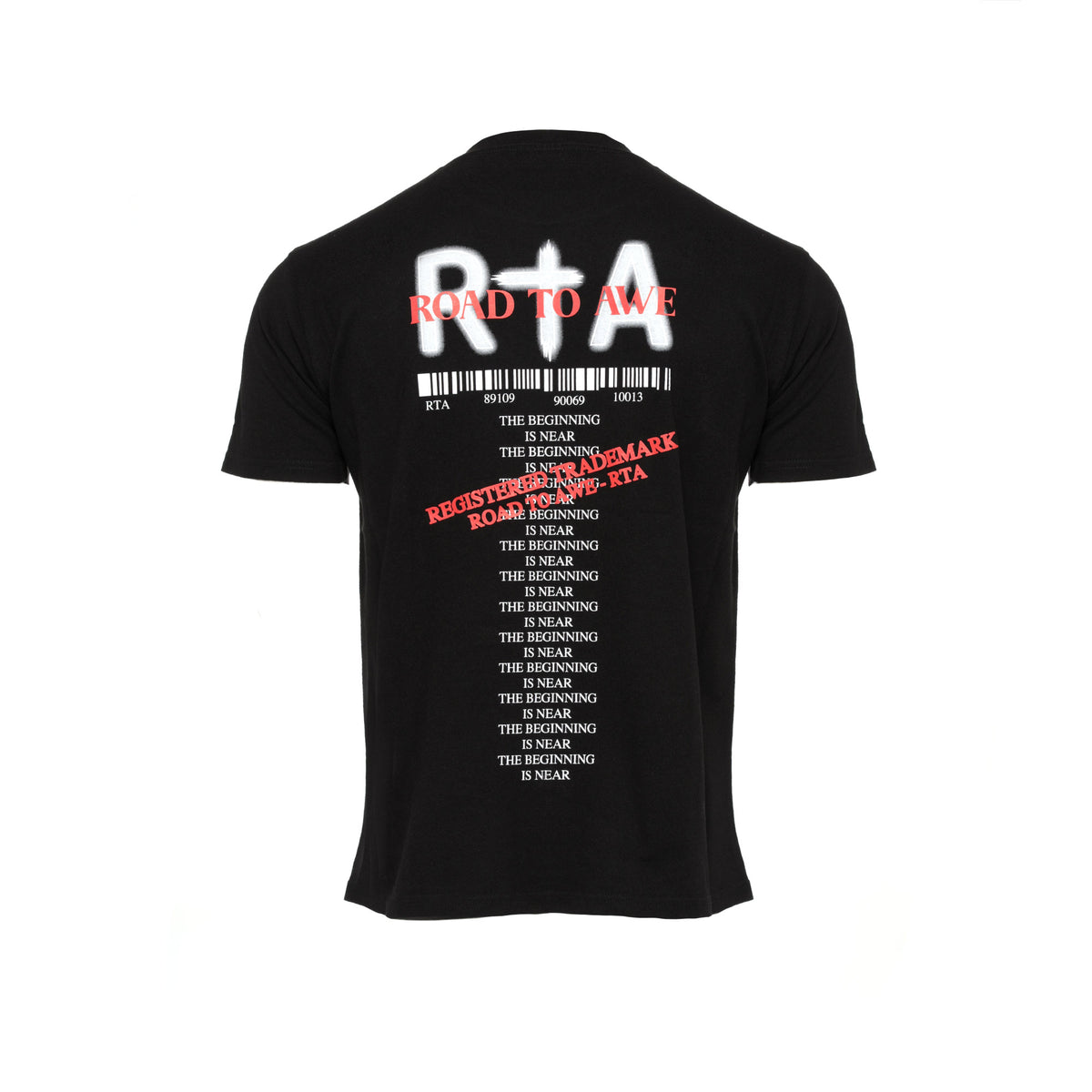 RtA Black Barcode Men's SS Tee - SIZE Boutique 