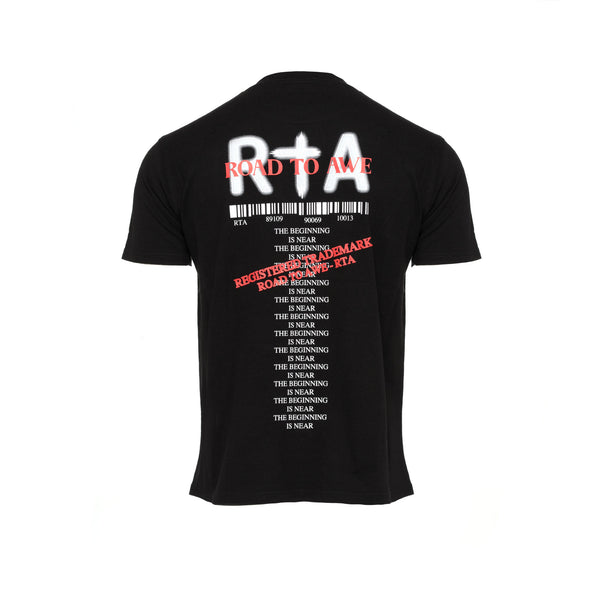 RtA Black Barcode Men's SS Tee - SIZE Boutique 