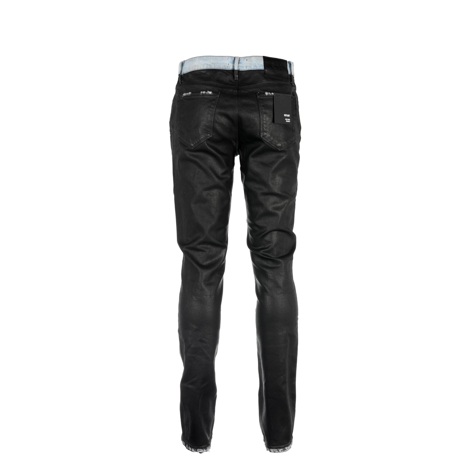 RtA Brand Bryant Black Coated Men's Designer Jeans – SIZE