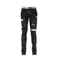 RtA Brand Bryant Black Coated Men's Designer Jeans