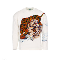 Kenzo Paris 'Cloud Tigers' Knit Sweater White