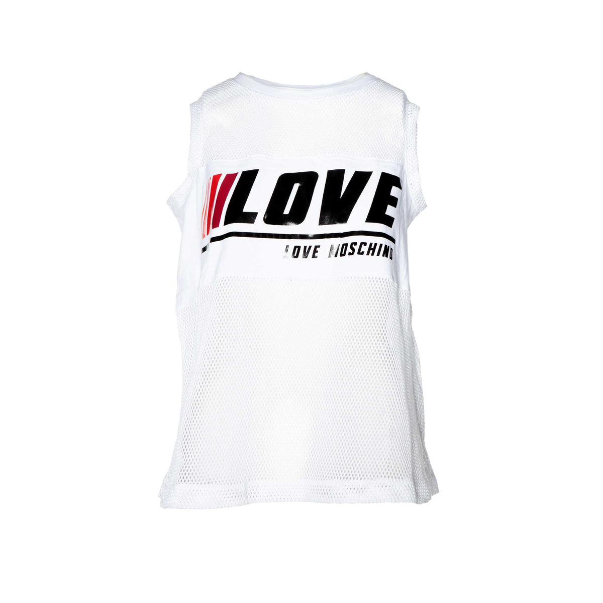 Love Moschino Mesh Jersey Tank Top With Logo