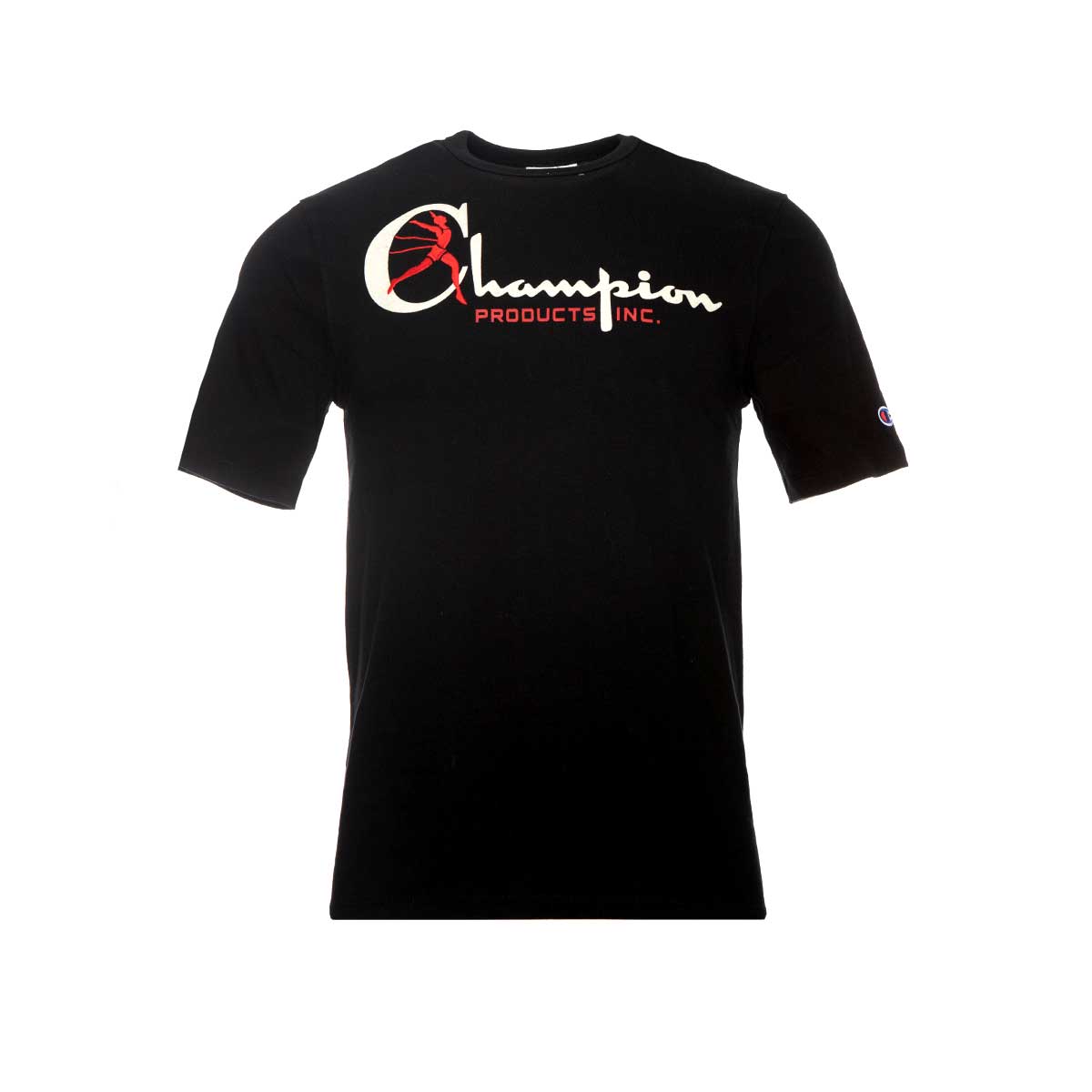 Champion Life Tee Running Man Logo Black