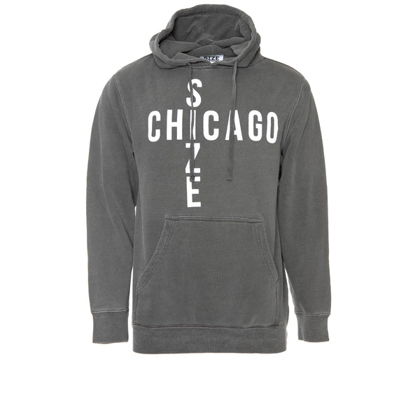 Size Chicago Men's Spring Hoodie Grey