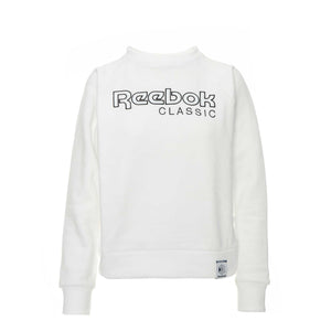 Reebok Classic Women's Big Logo Fleece Crew White