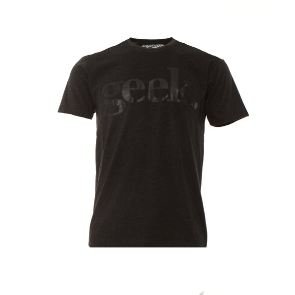 Fashion Geek "Geek" Gel Logo Men's Graphic SS Black Tee