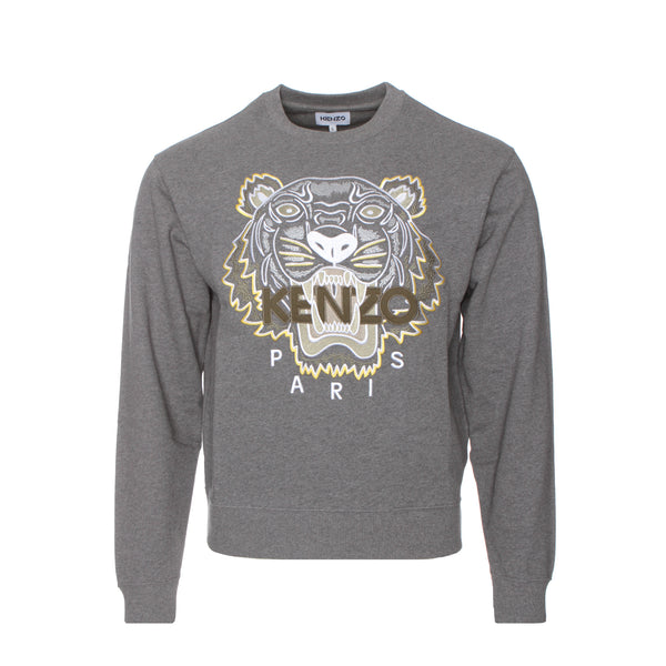 Kenzo Paris SS21 Tiger Classic Men's Pullover Sweatshirt Dove Grey