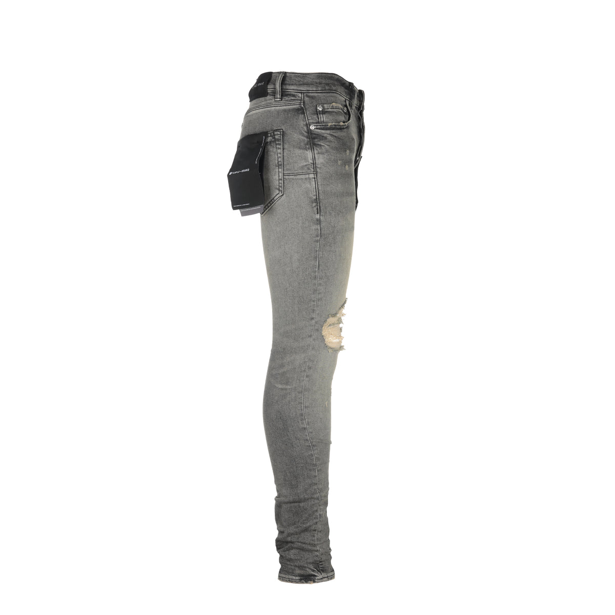 Purple Denim P001 Distressed Dirty Grey Blowout Men's Designer Jeans