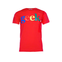 Fashion Geek Classic "Geek"  Logo SS Men's Tee Red