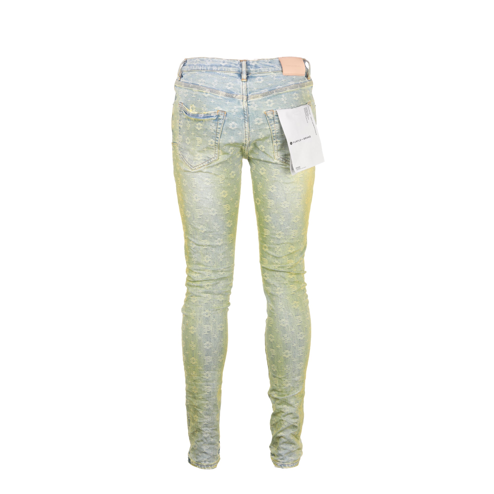 Purple Brand Neon Over Light Indigo Jacquard Monogram Men's