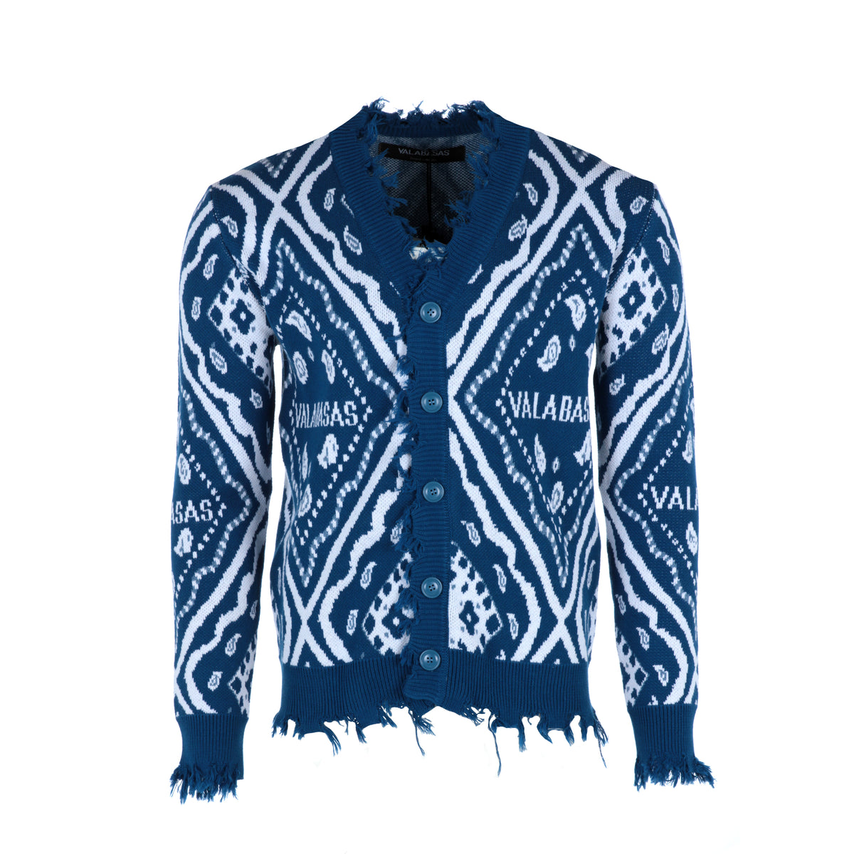 Valabases The Pledge Men's Cardigan Sweater Blue