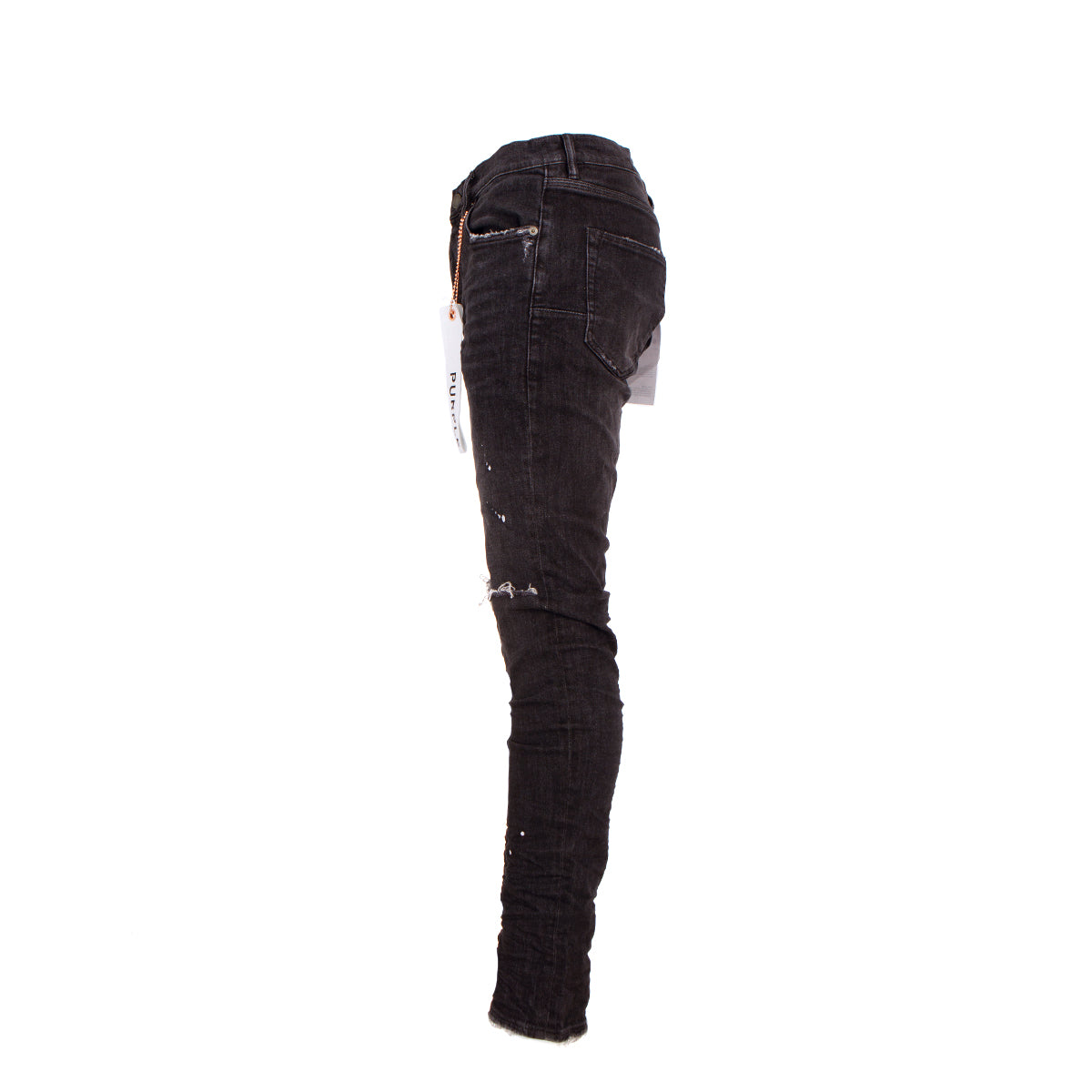 PURPLE Brand Men's Designer Jeans P001- Black Over Spray – SIZE