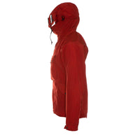 C.P Company Chrome Re-Colour Goggle Jacket in Poinciana Red