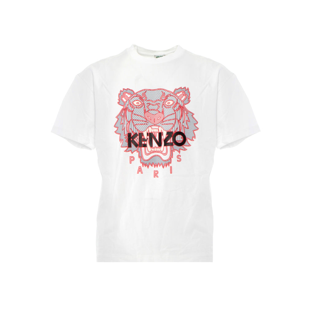 Kenzo Paris Silicone Scuba Tiger Men's SS T-Shirt White – SIZE