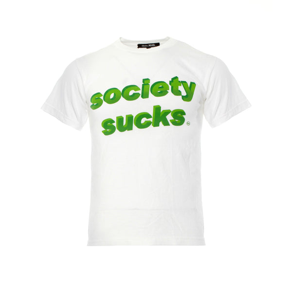 Skim Milk Society Sucks Men's Graphic Men's T-Shirt White