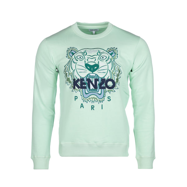 Kenzo Paris SS/22 Tiger Original Men's Pullover Sweatshirt Almond Green