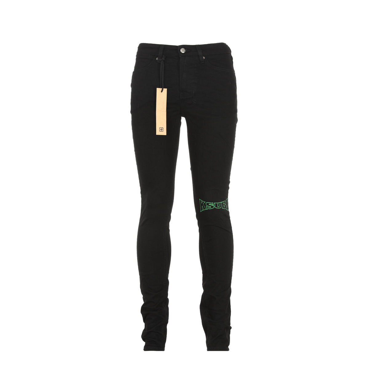 Ksubi Van Winkle Neon Men's Designer Skinny Jeans Jet Black