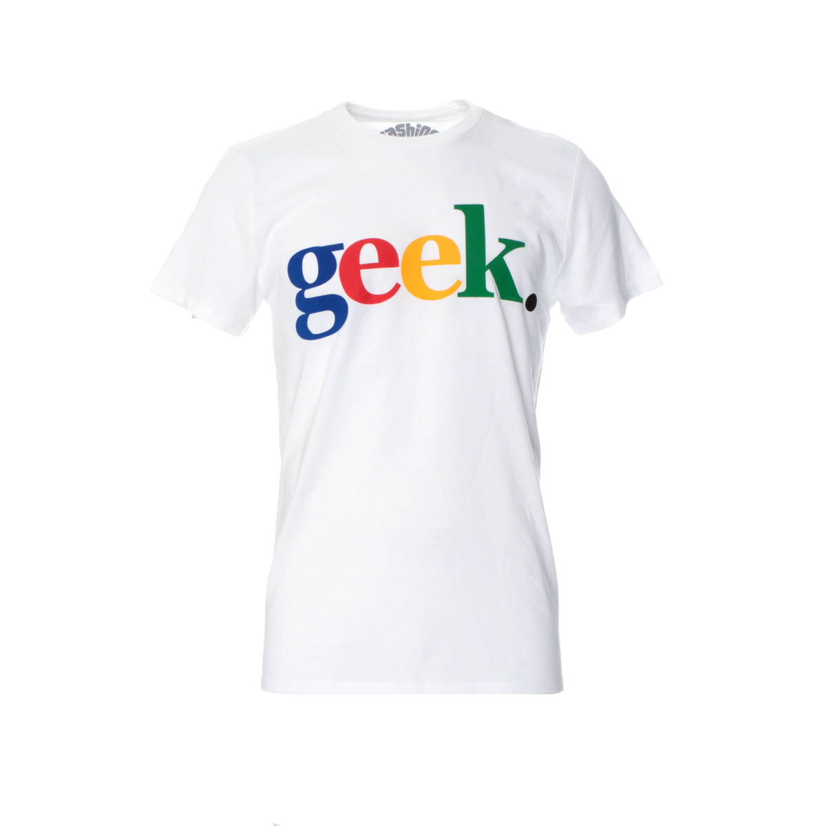 Fashion Geek Classic "Geek"  Logo SS Men's Tee White