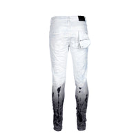 Purple Brand P002 - White Coated Dark Hem Men's Jeans